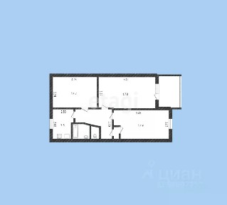 Продается 3-комн. квартира, 60 м²