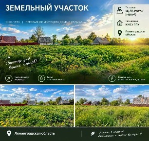 Продается участок, 14,35 сот.