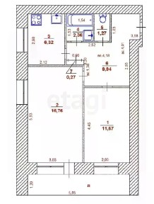 Продается 2-комн. квартира, 48,5 м²