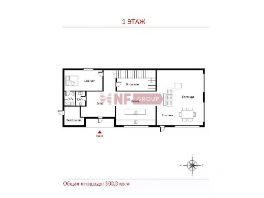 Сдается 2-этажный коттедж, 300 м²