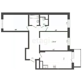 Продается 3-комн. квартира, 69,2 м²