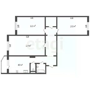 Продается 3-комн. квартира, 69,8 м²