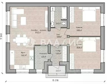 Продается 1-этажный дом, 97 м²