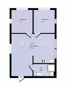 Продается 1-этажный дом, 45 м²