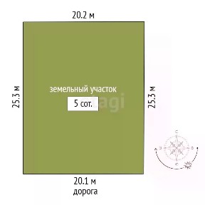Продается участок, 5 сот.