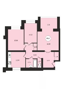 Продается 3-комн. квартира, 89,6 м²
