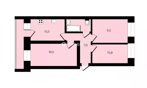 Продается 3-комн. квартира, 59,4 м²