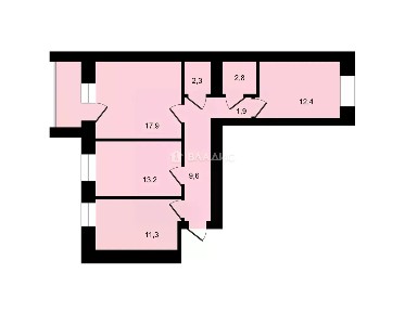 Продается 3-комн. квартира, 71,4 м²