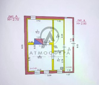 Продается 1-этажный дом, 43,86 м²