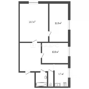 Продается 3-комн. квартира, 51,1 м²