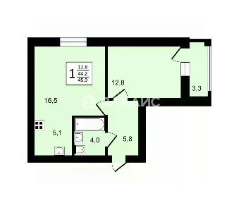 Продается 2-комн. квартира, 45,9 м²