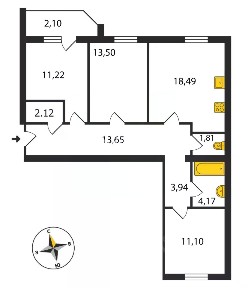 Продается 3-комн. квартира, 79,3 м²