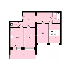 Продается 3-комн. квартира, 80 м²