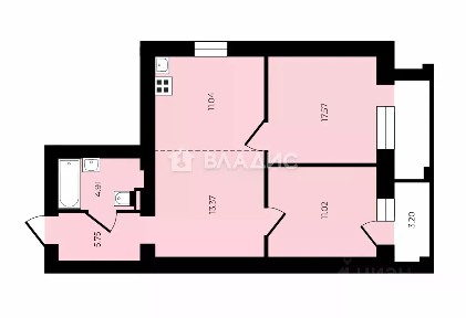 Продается 2-комн. квартира, 60 м²