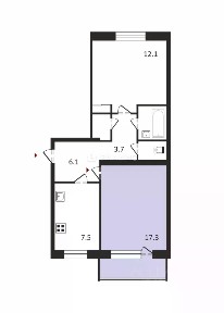 Продается 2-комн. квартира, 51,5 м²