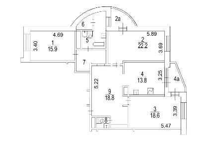 Продается 3-комн. квартира, 108 м²