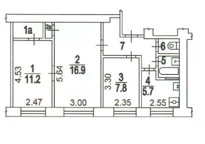 Продается 3-комн. квартира, 54 м²