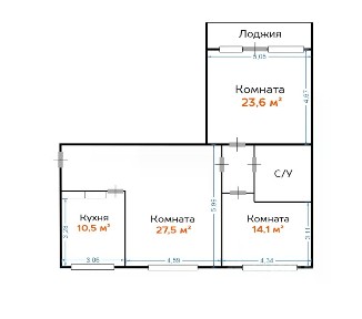 Продается 3-комн. квартира, 91 м²