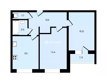Продается 2-комн. квартира, 54,7 м²