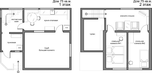 Продается 2-этажный дом, 75 м²