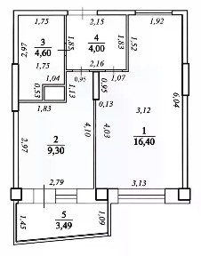 Сдается 1-комн. квартира, 34,3 м²