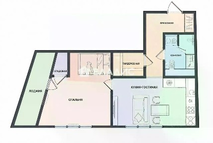 Продается 1-комн. квартира, 50,8 м²