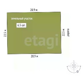 Продается участок, 6,5 сот.