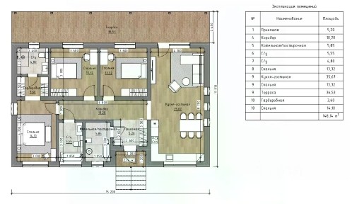 Продается 1-этажный дом, 148,1 м²