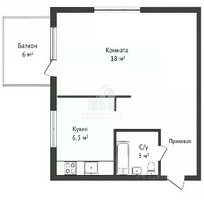 Продается 1-комн. квартира, 37,7 м²