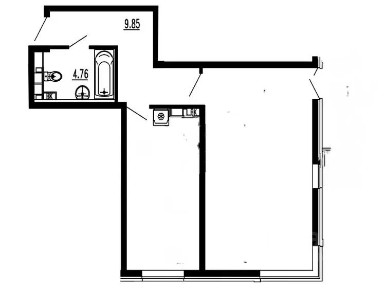 Продается 1-комн. квартира, 46 м²