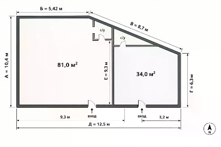 Сдается торговая площадь, 81 м²