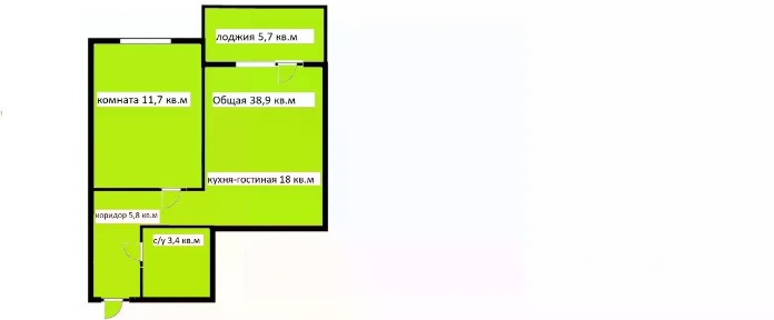 Продается 1-комн. квартира, 38,9 м²