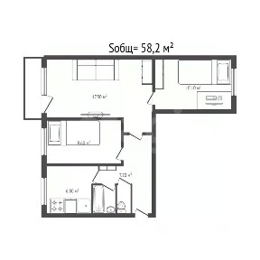 Продается 3-комн. квартира, 58,2 м²
