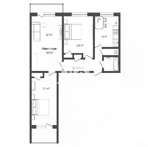 Продается 3-комн. квартира, 61,9 м²