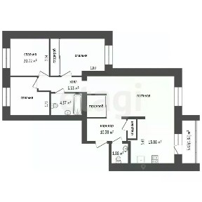 Продается 3-комн. квартира, 82,7 м²