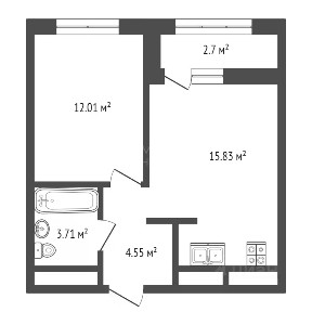 Продается 1-комн. квартира, 35 м²