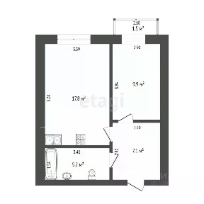 Продается 1-комн. квартира, 41,5 м²