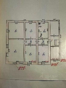 Продается 4/5 часть 1-этажного дома, 102,8 м²
