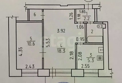 Продается 2-комн. квартира, 40,8 м²