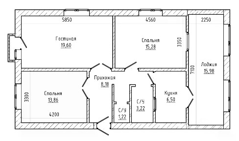 Продается 4-комн. квартира, 83 м²