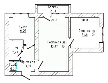 Продается 2-комн. квартира, 36,9 м²