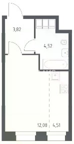 Продается апартаменты-студия, 25 м²