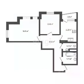 Продается 2-комн. квартира, 68,81 м²