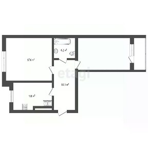 Продается 2-комн. квартира, 57,3 м²