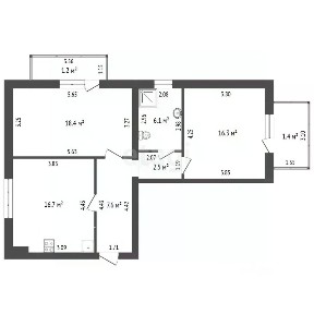 Продается 2-комн. квартира, 70,2 м²