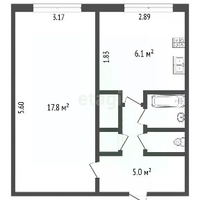 Продается 1-комн. квартира, 32,3 м²