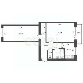 Продается 2-комн. квартира, 42,2 м²
