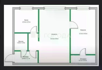 Продается 2-комн. квартира, 42 м²