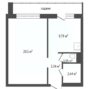 Продается 1-комн. квартира, 36,7 м²