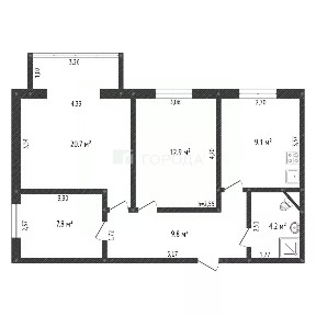 Продается 3-комн. квартира, 61 м²